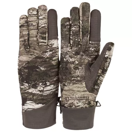 Huntworth Decatur Tarnen Camo Hybrid Lightweight Windproof/DWR Hunting Gloves 1 Pair Large Hunting Gloves