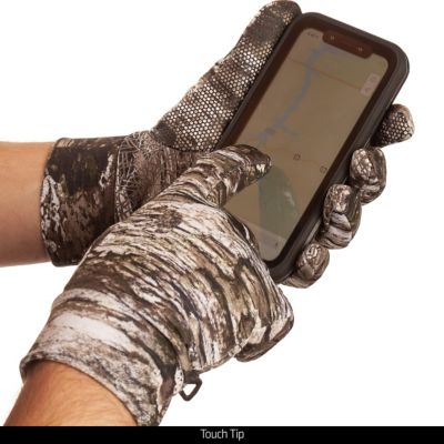 Image showing  Men's Macon Lightweight Stretch Grid Fleece Shooters Gloves, 1 Pair, Medium/Large