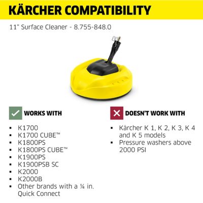 Image showing  11 in. 2,000 PSI Pressure Washer Surface Cleaner