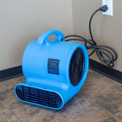 Image showing  10 in. Air Mover Blower Utility Floor Fan with Daisy Chain, 900 CFM