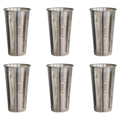 AmeriHome 30 oz. Stainless Steel Malt Cups, 6 pc.