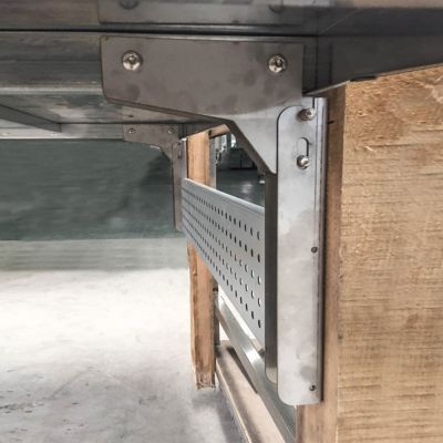 Image showing  48 in. x 24 in. Space-Saving Stainless Steel Wall-Mount Work Table