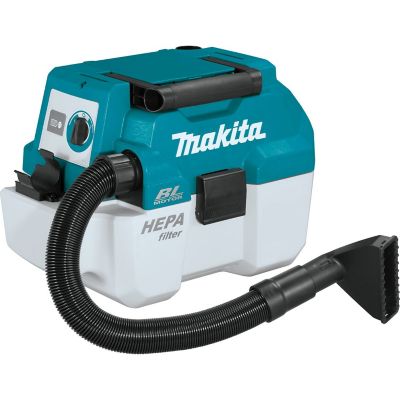 Image showing 6 th Makita 2 gal. 18V Lithium Ion Brushless Cordless HEPA Portable Wet/Dry Vacuum Tool Only, 57 CFM, 27 in. Water Lift of Suction