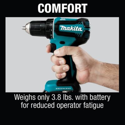 Image showing 8 th Makita 18V 1/2 in. Cordless Brushless Driver Drill Kit