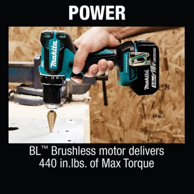 Image showing 10 th Makita 18V 1/2 in. Cordless Brushless Driver Drill Kit