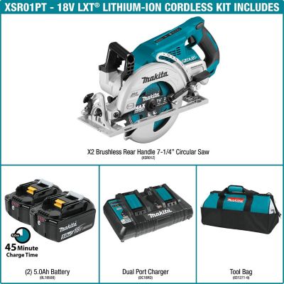 Image showing 7 th Makita 36V Cordless Rear Handle Circular Power Saw Kit