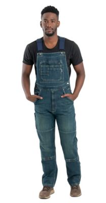 Image showing 0 th Berne Men's Unlined Washed Flex Denim Bib Overalls