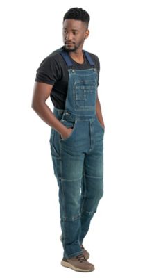 Image showing  Men's Unlined Washed Flex Denim Bib Overalls