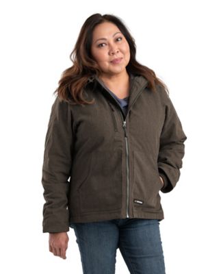 Berne Women's Heathered Duck Quilt-Lined Hooded Jacket