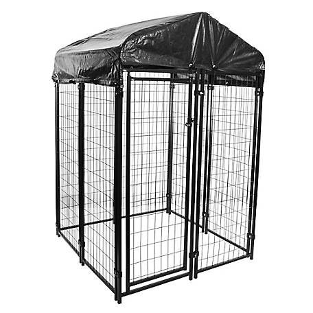 Premium Welded Wire Dog Kennel, Outdoor Dog Kennel With Roof Tractor Supply