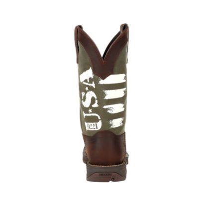 Image showing  Men's Square Toe Western Rebel Boots, 12 in.