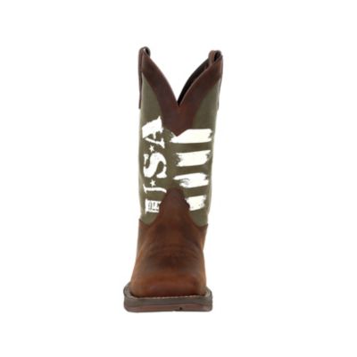 Image showing  Men's Square Toe Western Rebel Boots, 12 in.