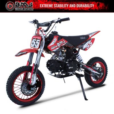 BMS Motorsports Pro 125 Premium Dirt Bike, Red, BMS-EZD-125PREM-RD