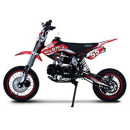 BMS Motorsports Pro 125 Premium Dirt Bike, Red, BMS-EZD-125PREM-RD