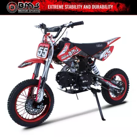 BMS Motorsports Pro 125 Premium Gas Off-Road Bike Red Dirt Bikes