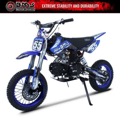 BMS Motorsports Pro 125 Premium Dirt Bike, Blue, BMS-EZD-25PREM-BU