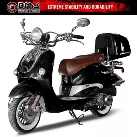 BMS Motorsports Heritage 150 Classic Mediterranean Scooter 1 Tone Black Sport Scooters