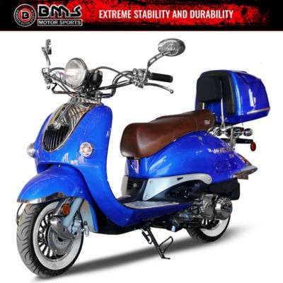 BMS Motorsports Heritage 150 Scooter, 1 Tone Blue, BMS-HG1-150-BU