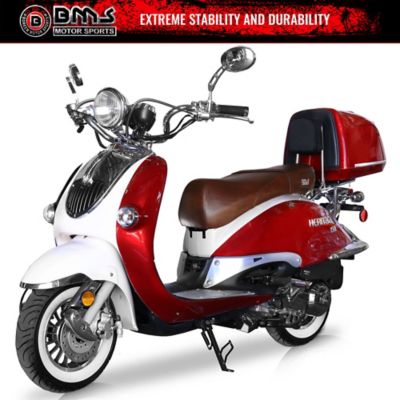 BMS Motorsports Heritage 150 Classic Mediterranean Scooter, Red