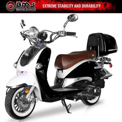 BMS Motorsports Heritage 150 Classic Mediterranean Scooter, Black