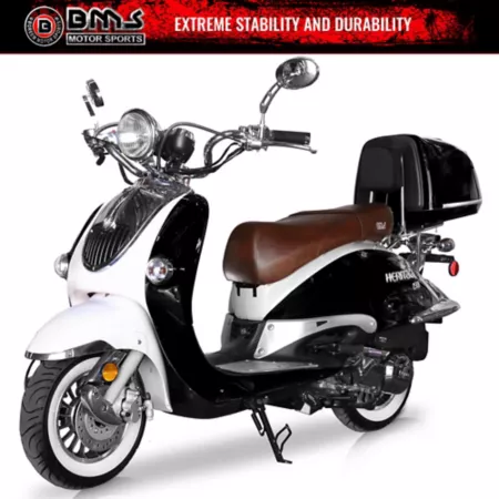 BMS Motorsports Heritage 150 Classic Mediterranean Scooter Black Sport Scooters