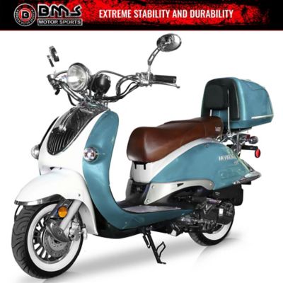 BMS Motorsports Heritage 150 Classic Mediterranean Scooter, Blue