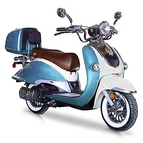 BMS Motorsports Heritage 150 Classic Mediterranean Scooter, Blue