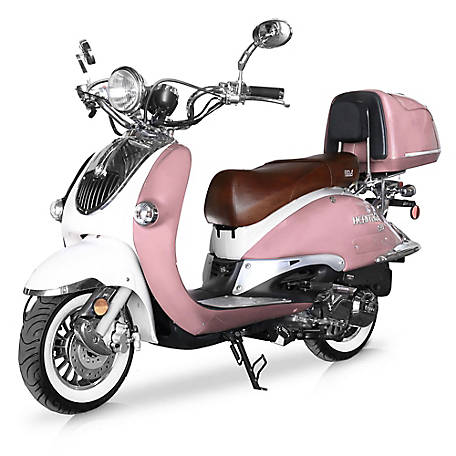 BMS Motorsports Heritage 150 Classic Mediterranean Scooter, Pink