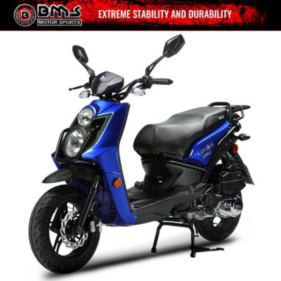 BMS Motorsports Cavalier 150 Scooter, Blue, BMS-CV-150-BU