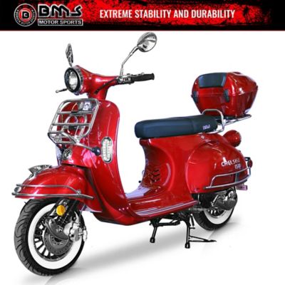 BMS Motorsports Chelsea 150 Vintage Scooter, Red