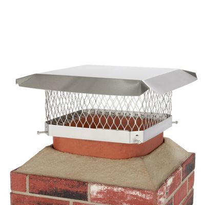 Shelter 13 in. x 13 in. Single Flue Chimney Cap, 304 Stainless Steel