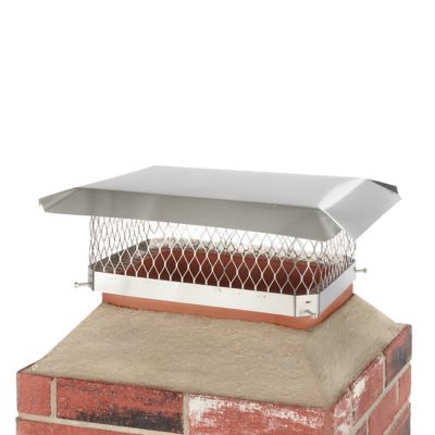 Shelter 13 in. x 18 in. Single Flue Chimney Cap, 304 Stainless Steel