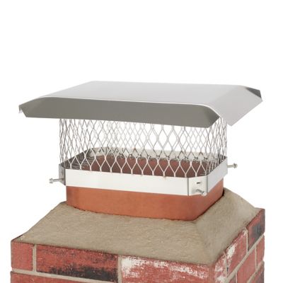 Shelter 9 in. x 13 in. Single Flue Chimney Cap, 304 Stainless Steel