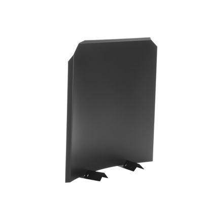 Image showing  24 in. x 24 in. 14-Gauge Stainless Steel Fireplace Fireback, Black