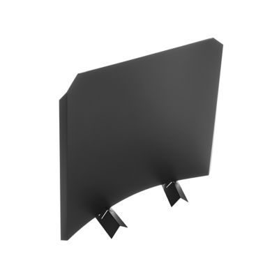 Image showing  24 in. x 24 in. 14-Gauge Stainless Steel Fireplace Fireback, Black