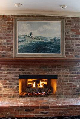 Image showing  28.5-48 in. x 4 in. Adjustable Fireplace Smoke Guard