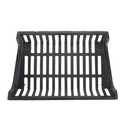 Image showing  Heavy-Duty Cast Iron Fireplace Grate with 4 in. Leg Clearance, 24 in. x 21 in. x 15 in., Painted Black