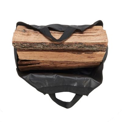 Image showing  29 in. Canvas Log Tote, Black, Hauls Up to 75 lb.