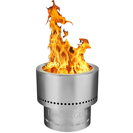 Flame Genie 13 in. Pellet Fire Pit, Stainless Steel