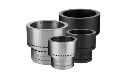 Image showing  13 in. Wood Pellet Fire Pit, Stainless Steel