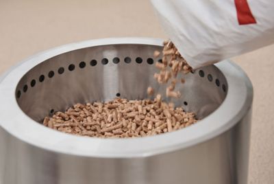 Image showing  13 in. Wood Pellet Fire Pit, Stainless Steel