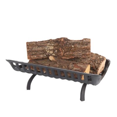 Image showing  Heavy-Duty Cast Iron Curved Basket-Style Fireplace Grate with 2.5 in. Leg, 24 in.