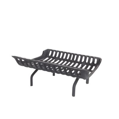 Liberty Foundry Heavy-Duty Cast Iron Curved Basket-Style Fireplace ...