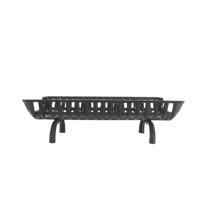 Image showing  Heavy-Duty Cast Iron Curved Basket-Style Fireplace Grate with 2.5 in. Leg Clearance, 28 in.