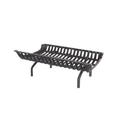 Liberty Foundry Heavy-Duty Cast Iron Curved Basket-Style Fireplace ...