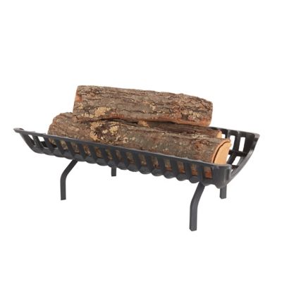 Image showing  Heavy-Duty Cast Iron Curved Basket-Style Fireplace Grate with 4 in. Leg Clearance, 28 in.