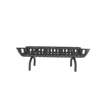 Image showing  Heavy-Duty Cast Iron Curved Basket-Style Fireplace Grate with 4 in. Leg Clearance, 28 in.