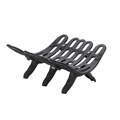 Liberty Foundry 18 in. Self-Feeding Cast-Iron Fireplace Grate with 2-3/4 in. Leg Clearance, 18 in. x 14 in. x 15 in.