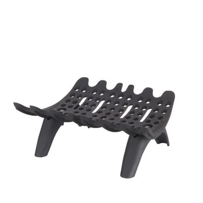 Liberty Foundry 17 in. Self-Feeding Cast-Iron Fireplace Grate with 3 in. Leg Clearance, Painted Black
