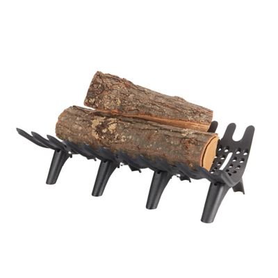 Image showing  Self-Feeding Cast Iron Fireplace Grate with 3 in. Leg Clearance, 30 in. x 26 x 16 in.